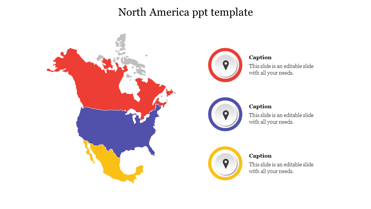 North America PPT Template For Presentation